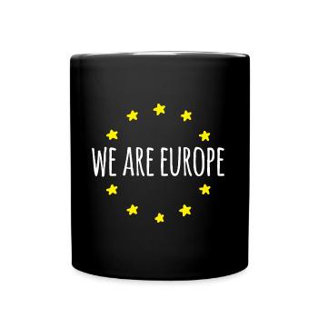 We are Europe Europe EU flag flag - Full Colour Mug - black - Front