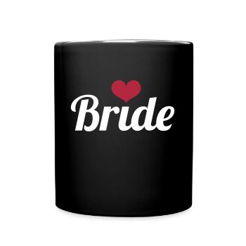 Bride - Wedding - Tasse einfarbig - Schwarz - Vorne