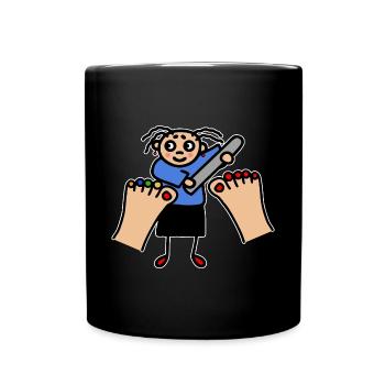 Foot Feet Podiatrist Podiatrist Beauty Cosmetics - Full Colour Mug - black - Front
