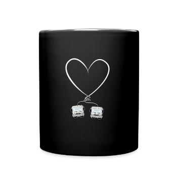 Reisemobil Herz - Valentinstag Reisemobil Geschenk - Tasse einfarbig - Schwarz - Vorne