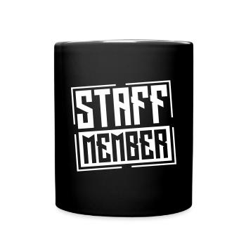 membre du personnel - Mug uni - noir - Devant