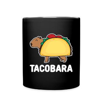 Tacobara | funny capybara capybara | Tacos - Full Colour Mug - black - Front