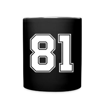 81 number jersey - Full Colour Mug - black - Front