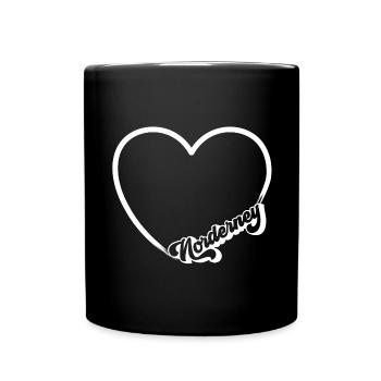 Norderney Herz - Nordsee Insel Geschenk - Tasse einfarbig - Schwarz - Vorne