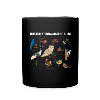 Bird Ornithology Birdwatcher Gift - Full Colour Mug - black - Front