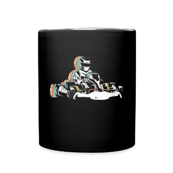 Gokart Retro Kart - Tasse einfarbig - Schwarz - Vorne