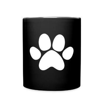 Dog Paw Dog Symbol - Full Colour Mug - black - Front