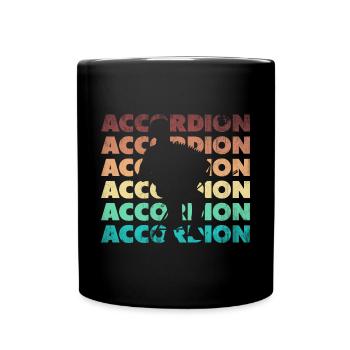 Accordion Accordionist Accordion Player Silhouette - Tasse einfarbig - Schwarz - Vorne