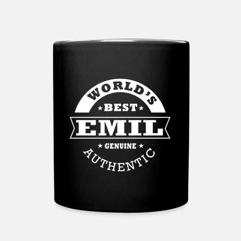 Geschenk Personalisiert Emil Vorname emil - Tasse einfarbig - Schwarz