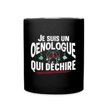 Œnologue œnologie Viticulteur Vin Alcool Cadeau - Mug uni - noir - Devant