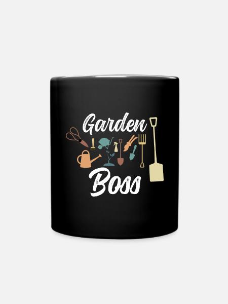 Garten Boss Gärtner Pflanze Gärtnern Blumen Sommer - Tasse einfarbig - Schwarz