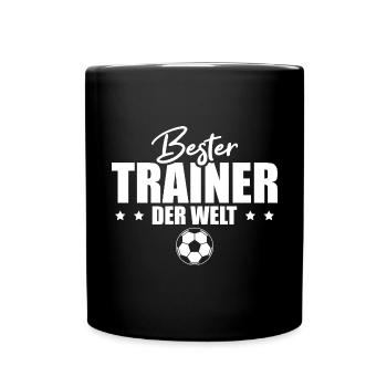 Fußball Fußballer Bester Trainer Geschenk - Tasse einfarbig - Schwarz - Vorne