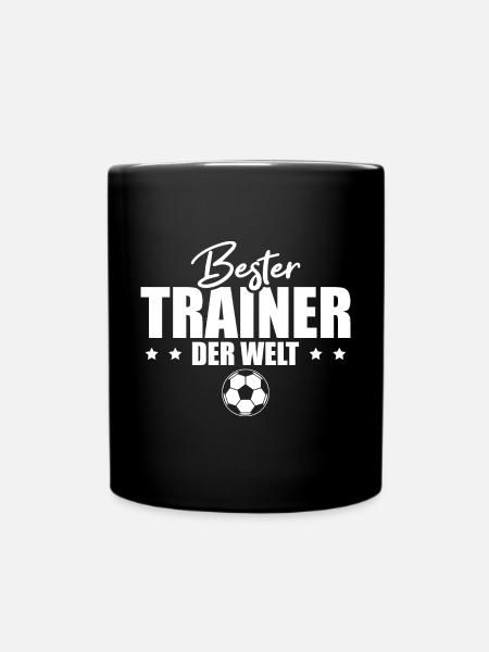 Fußball Fußballer Bester Trainer Geschenk - Tasse einfarbig - Schwarz