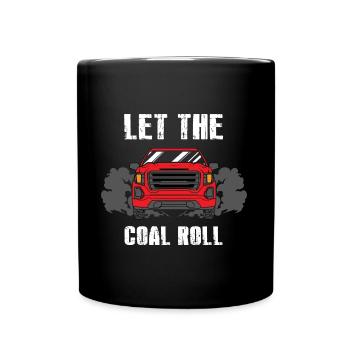 Conception de rouleaux en carbone pour les conducteurs diesel - Mug uni - noir - Devant