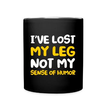 Handicap Amputee Amputation Prosthetic Leg - Full Colour Mug - black - Front