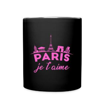 Amour Paris France Femmes Tour Eiffel - Mug uni - noir - Devant