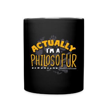 Animal Control Officer Actually I'm A Philosofur - Full Colour Mug - black - Front