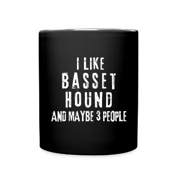 Basset Hound - Full Colour Mug - black - Front