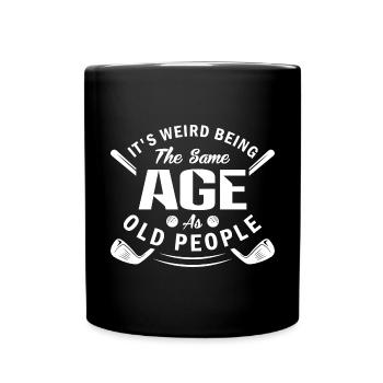 Großvater Papa Amateur Golf Humor Opa Alt - Tasse einfarbig - Schwarz - Vorne