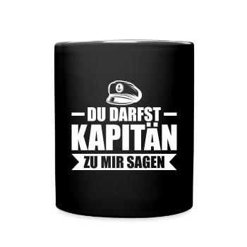 Kapitän Bootsführerschein bestanden Bootsfahrer - Tasse einfarbig - Schwarz - Vorne