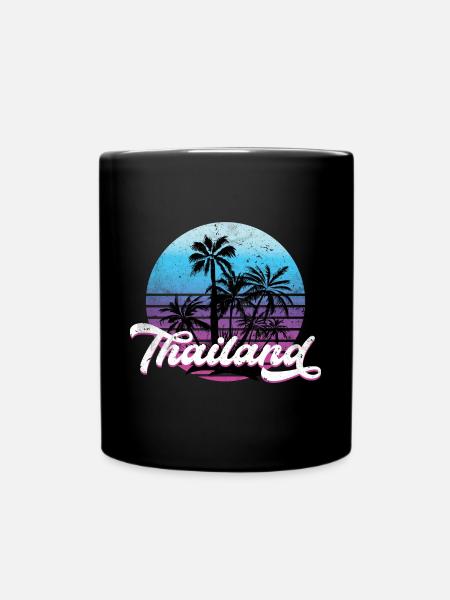 Thailand - Tasse einfarbig - Schwarz