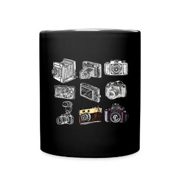 Photography Camera Lens Retro - Tasse einfarbig - Schwarz - Vorne
