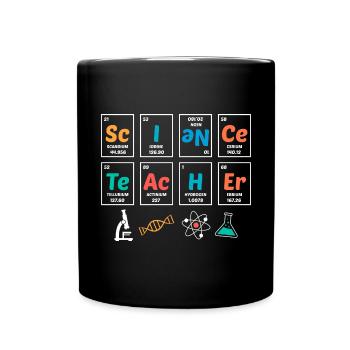 Lehrer für Naturwissenschaften Periodensystem - Tasse einfarbig - Schwarz - Vorne