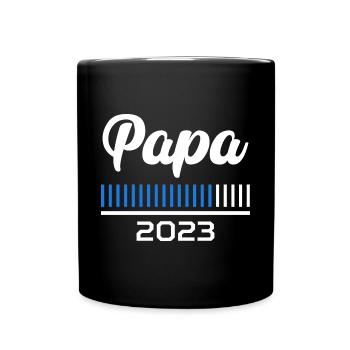 Dad 2023 Loading Bar Gift Father 2023 - Full Colour Mug - black - Front