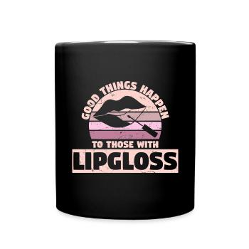 I Can Take On The World But First Lipstick - Full Colour Mug - black - Front