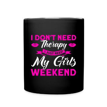 Trauzeugin Mädelsabend Party Damen Geschenk - Tasse einfarbig - Schwarz - Vorne