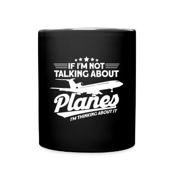 Cadeau d’atterrissage d’avion de pilote d’avion d’avion - Mug uni - noir - Devant