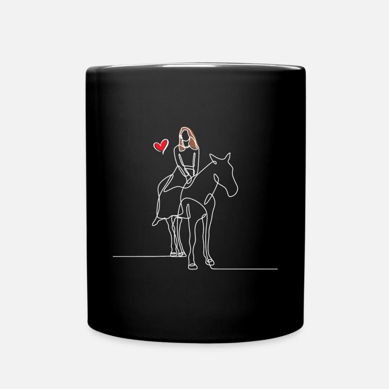Femme cheval - Mug uni - noir