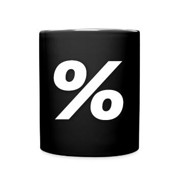% Pourcentage - Mug uni - noir - Devant