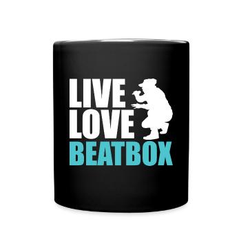 beatboxer live love beatbox - Musik Percussion - Tasse einfarbig - Schwarz - Vorne