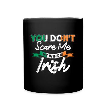Ireland Irish Flag Irish Wife Gift - Full Colour Mug - black - Front