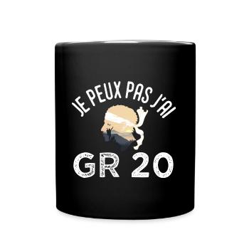je peux pas j ai GR 20 randonnée corse - Mug uni - noir - Devant