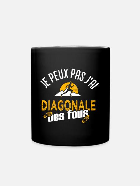 je peux pas j ai trail diagonale des fous run - Mug uni - noir