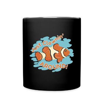 Clownin ustige Haustier Clownfish Halloween - Tasse einfarbig - Schwarz - Vorne