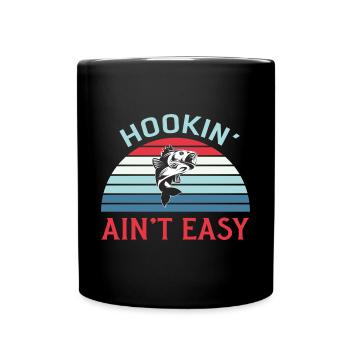 Fishing Angler Fishing Rod - Full Colour Mug - black - Front