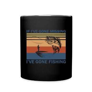 Fishing Angler Fishing Rod - Full Colour Mug - black - Front
