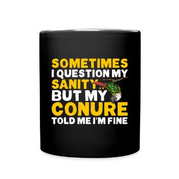 Molinasittich Parrot Bird Sun Parakeet - Full Colour Mug - black - Front