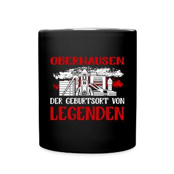 Oberhausen Der Geburtsort Von Legenden - Tasse einfarbig - Schwarz - Vorne