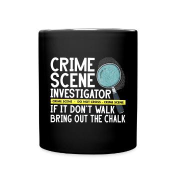Sécurisation des traces - Kripo Polizei Kriminaltechnik - Mug uni - noir - Devant