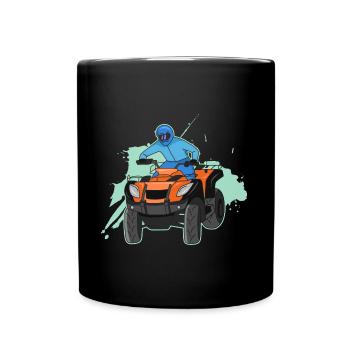 Mud ATV Design für Quad-Fahrer - Tasse einfarbig - Schwarz - Vorne