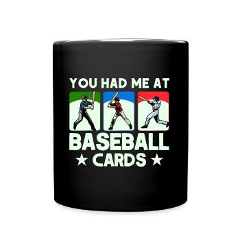 Baseball Card Sports Cards Collection Gift - Full Colour Mug - black - Front