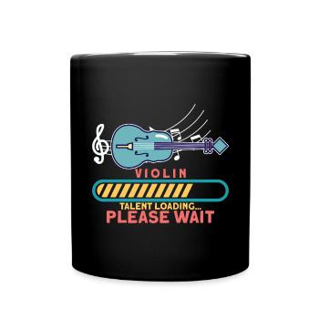 Violine - Violin Talent loading / Musik Instrument - Tasse einfarbig - Schwarz - Vorne