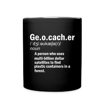 Geocaching Geocacher Cadeau - Mug uni - noir - Devant