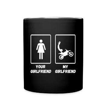 Motocross Bike Offroad Motorcycle Biker - Tasse einfarbig - Schwarz - Vorne