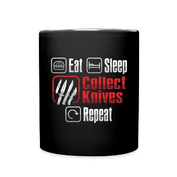 Butcher Knife Knife Knife Collector - Full Colour Mug - black - Front