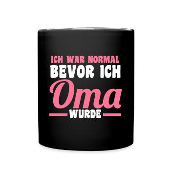 Großmutter Großmama Omi Oma - Tasse einfarbig - Schwarz - Vorne